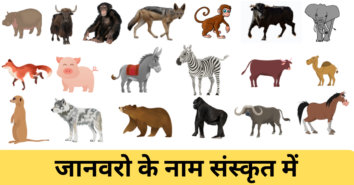 25+ Animals Name in Sanskrit | पशुओं के नाम संस्कृत में