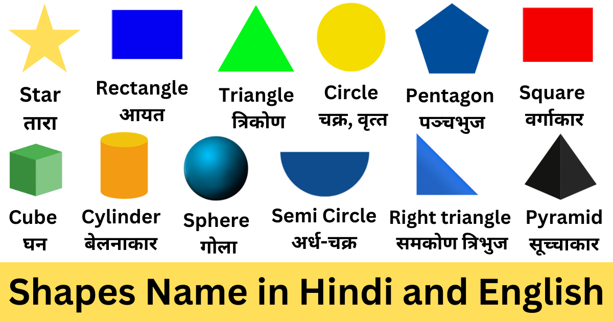 Shapes Name in Hindi and English | आकृति के नाम हिंदी में